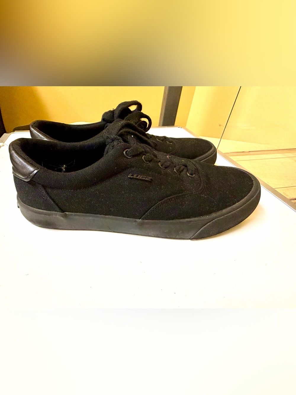 Lugz Black Canvas Lace-Up Sneakers - Picture 6 of 6